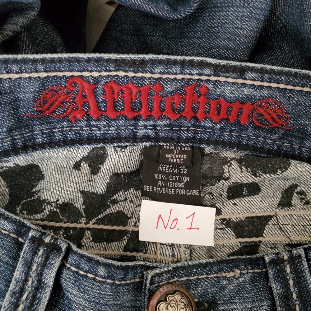 Mens Size 32 Affliction Jeans